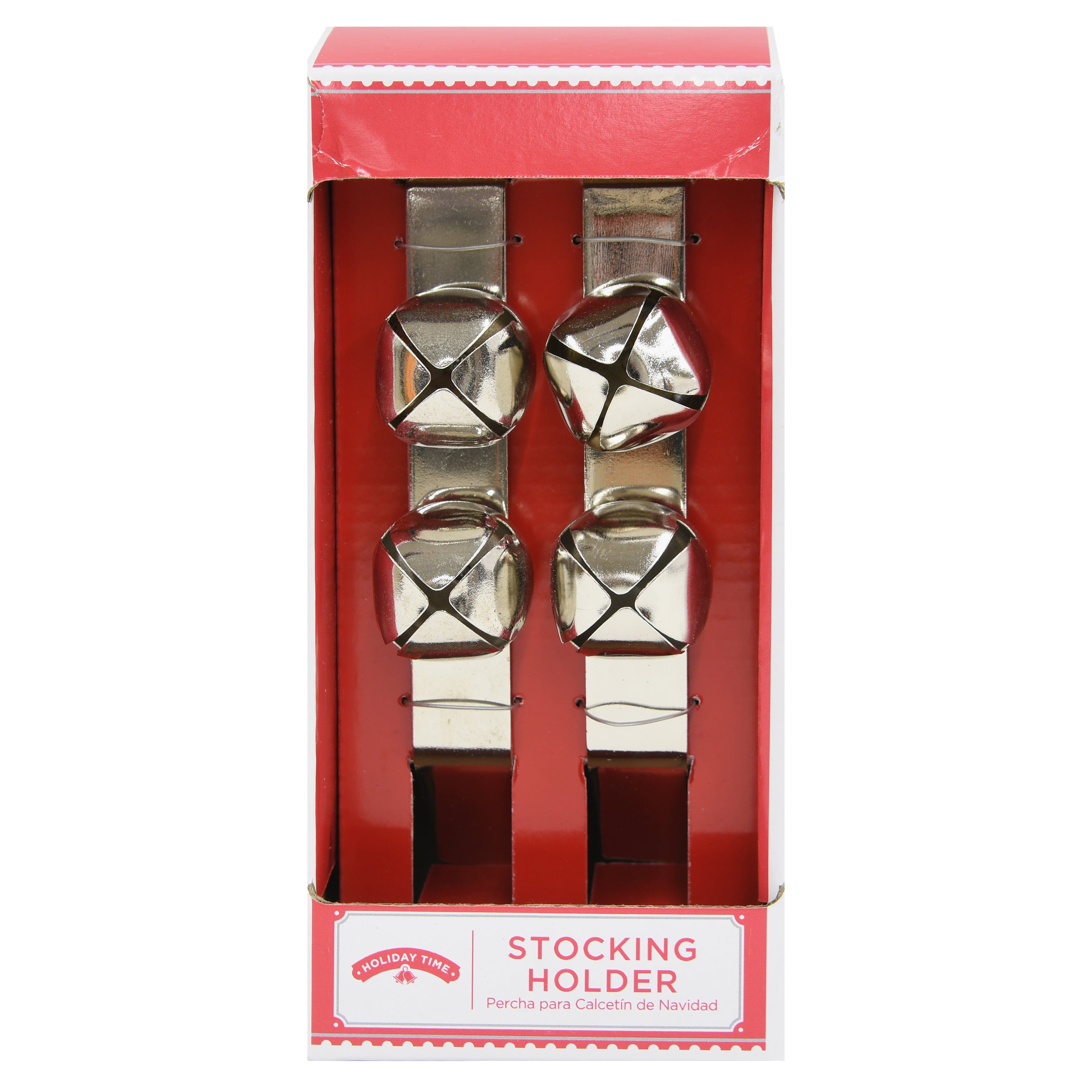 2-Pack Holiday Time Jingle Bell Stocking Holders (Silver) $4.00 + Free S&H w/ Walmart+ or $35+
