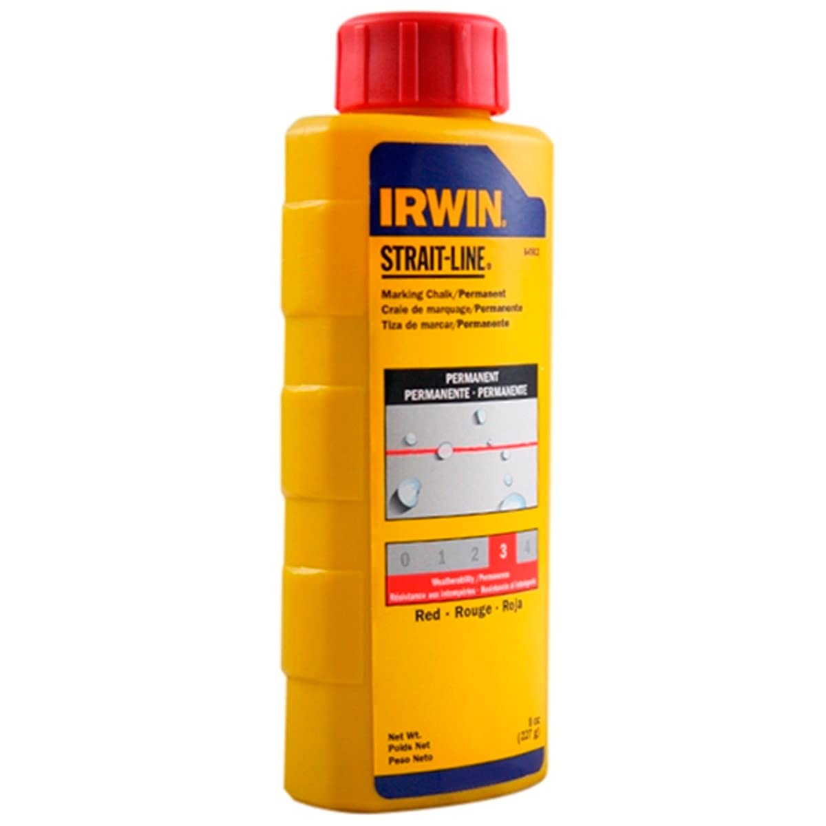 IRWIN Tools STRAIT-LINE 64902 Permanent Marking Chalk, 8-ounce, Red (64902) $0.99 + Free Shipping w/ Prime or on $35+