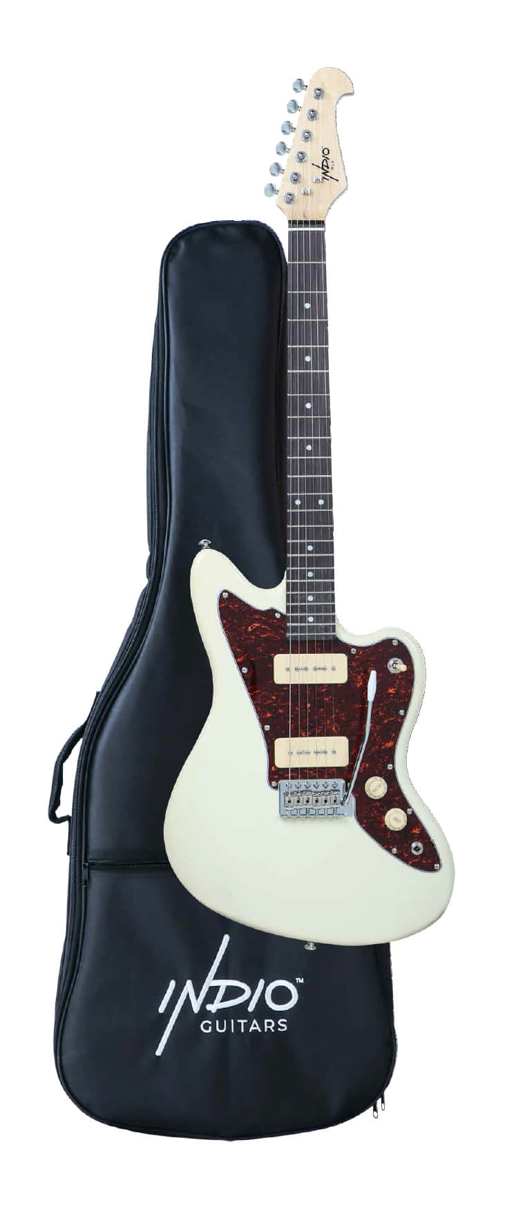 Indio by Monoprice Offset OS30 DLX Electric Guitar with Gig Bag (Ivory) $94.49 + Free Shipping