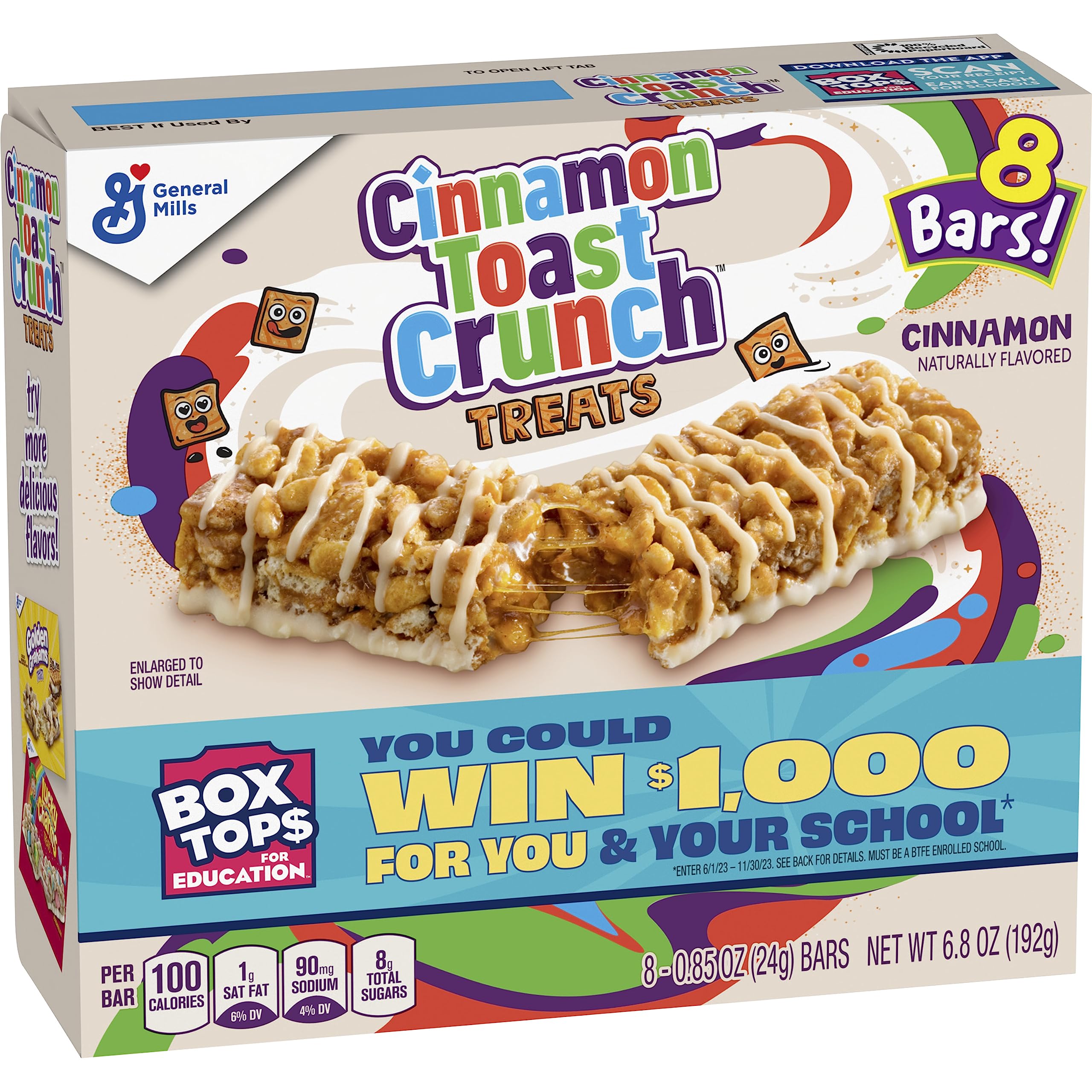 8-Count Cinnamon Toast Crunch Breakfast Cereal Treat Bars, Snack Bars $1.99 + Free Shipping w/ Prime or on $35+