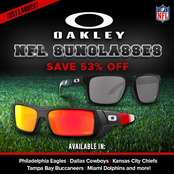 NFL Oakley Sunglasses from 74.69 + Free Shipping