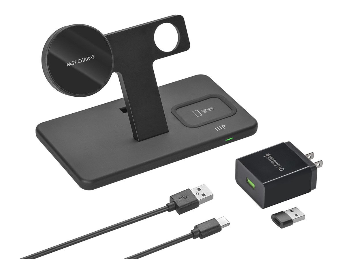 Monoprice Magsafe 3-in-1 Wireless Charging Stand w/ QC3.0 Wall Charger $17.99 + Free Shipping