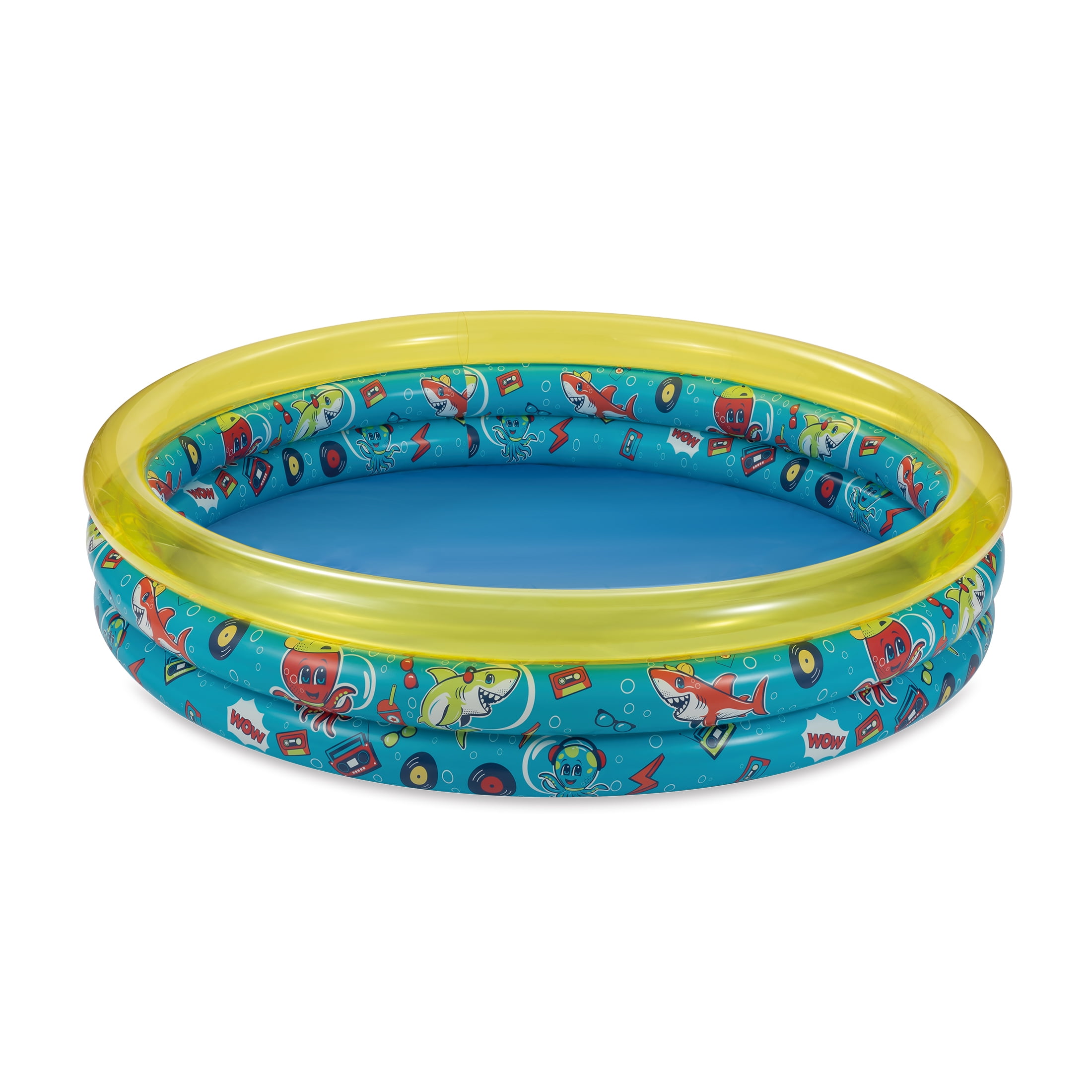 Round Inflatable 3-Ring Kiddie Splash Play Pool, Yellow, For Kids, Age 2 & up, Unisex $4.04 + Free S&H w/ Walmart+ or $35+