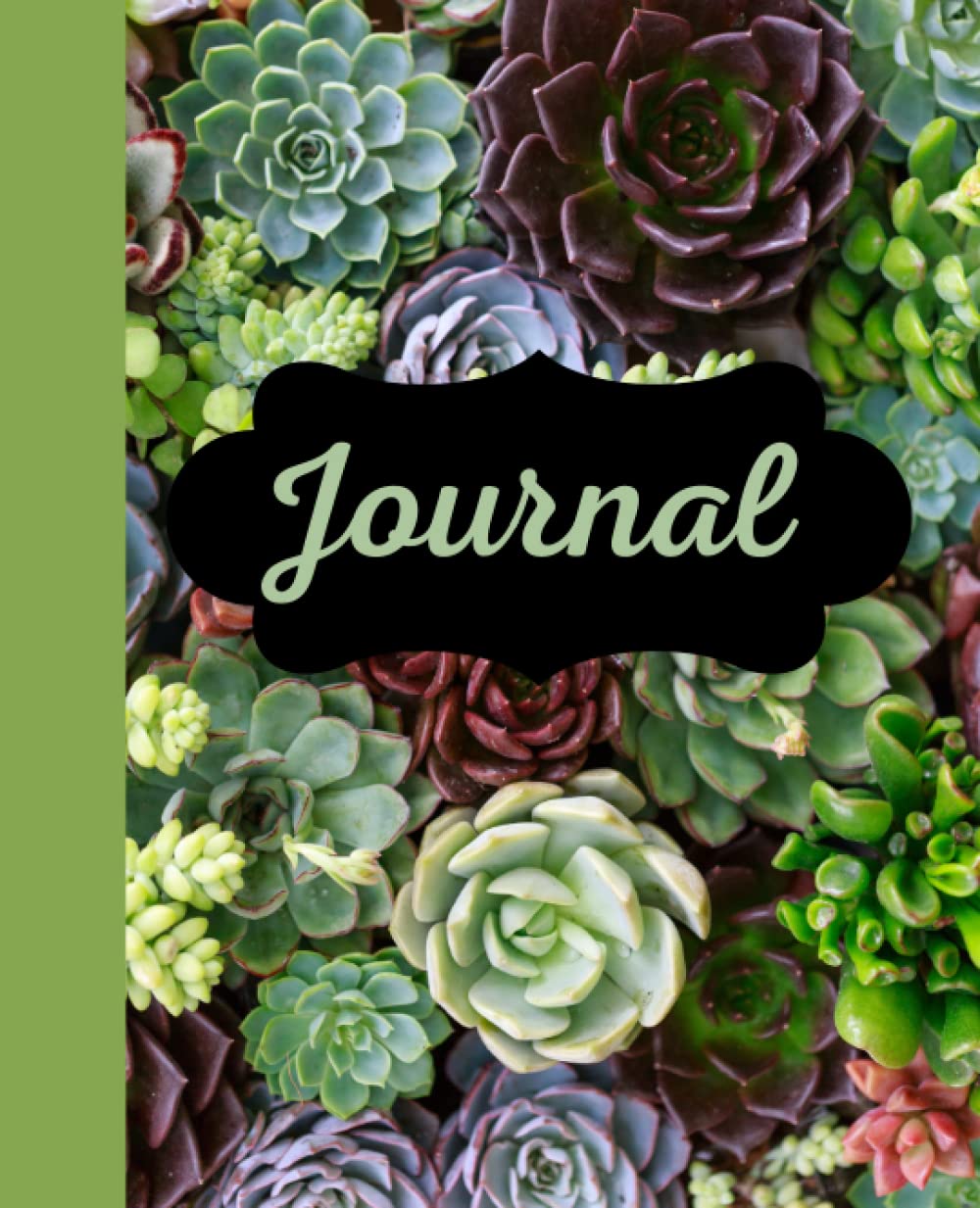 120 Page Blank Lined 7.5 x 9 Journal: Succulents full cover $1.60 & More + Free Ship w/Prime or on orders $35+