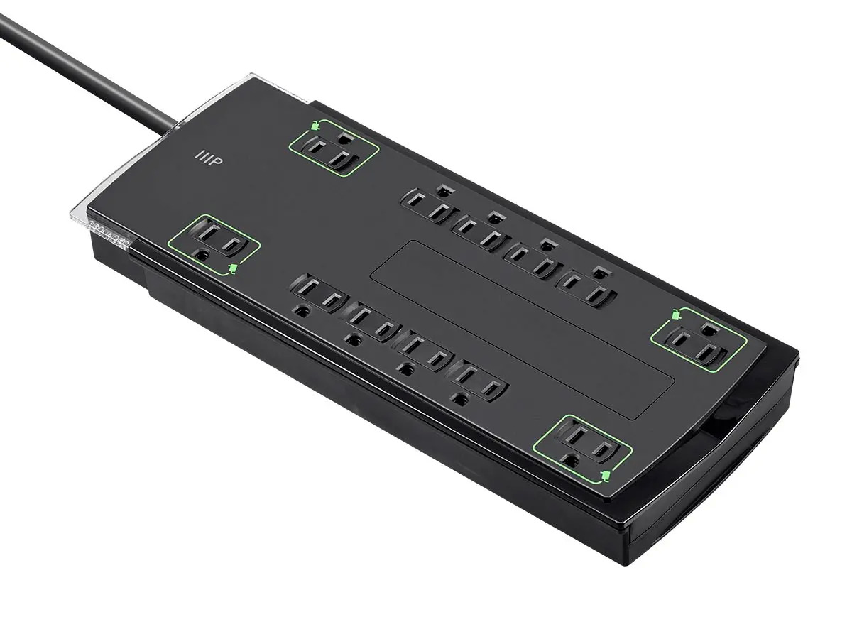 Monoprice 12 Outlet 4230 Joules Slim Surge Protector w/ 10' Cord 2 for $45 + Free Shipping