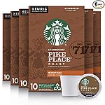 60-Count Starbucks Coffee K-Cups (Pike Place) $23.75 w/ Subscribe &amp; Save