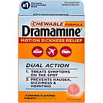 8-Count Dramamine Motion Sickness Long Lasting Relief Less Drowsy Tablets $3 &amp; More w/ Subscribe &amp; Save
