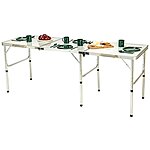 Portable Lightweight Aluminum Folding Table by Trademark Innovations (23.6&quot; x 70&quot; x 27.5&quot;) $38.05 + Free Ship