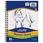 11&quot; x 8-1/2&quot; 70 Pages UCreate Sketch Diary $3.20 + Free Ship w/Prime