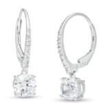 Zales Up to 50% Off Mother's Day: White Lab-Created Sapphire Drop Earrings in Sterling Silver $24.99 &amp; More + Free Ship