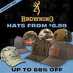 Browning Caps / Hats From $6.99 and Much More + Free Ship $49+