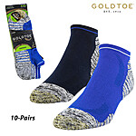 10-Pair Gold Toe Men's Golf Sta-Cool Fairway No Show Socks (Blue/Midnight, L) $15 + Free Shipping