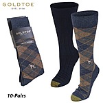 10-PAIR: Gold Toe Dog &amp; Blackwatch Ribbed Crew Socks (L) $17.99 + Free Shipping