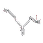 Workstream by Monoprice Dual Monitor Adjustable Gas Spring Desk Mount for 15~34in Monitors, Silver $63.73 + FS