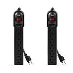 2-Pack KMC Outlet Surge Protector Power Strip 600 Joule, Overload Protection, 2-Foot Cord $5.49 + Free Shipping w/ Prime or on $35+