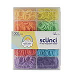 1,000 Count Scunci No-Damage Mini Poly-Band Ponytail Holder Hair Ties w/Case (Assorted) $3.94 + Free S&amp;H w/ Walmart+ or $35+