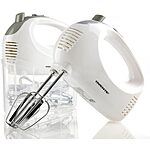 OVENTE Portable 5 Speed Mixing Electric Hand Mixer, Stainless Steel Whisk Beater &amp; Case (Various) $11.69 + Free Shipping w/ Prime or on $35+
