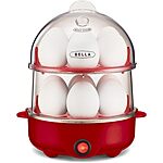Bella 14-Egg Double Tier Egg Cooker, Rapid Boiler & Poacher (Red) $13.90