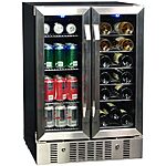 NewAir 18 Bottle, 60 Can Wine Beverage Refrigerator Cooler, French Doors (Stainless Steel) $398 + Free S&amp;H w/ Walmart+ or $35+