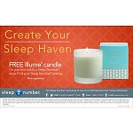 Free Illume candle at Sleep Number stores