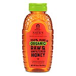 16oz. Nate's Organic 100% Pure, Raw &amp; Unfiltered Honey - USDA Certified Organic - Squeeze Bottle $5.25 + Free Shipping w/ Prime or on $35+
