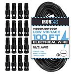 100 ft. Iron Forge Cable 18/2 Low Voltage Wire - Landscape Electrical Wiring 16 Connectors $14.99 + Free Ship w/Prime or on orders $35+