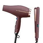 Conair Limited Edition Bundle: INFINITIPRO Hair Dryer and Double Ceramic 1-inch Digital Flat Iron (Plum) $40.00 + Free Shipping