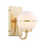 Aspen Creative Bathroom Vanity Single Light Fixture-5-3/8 W x 9-1/8&quot; H x 7-1/8&quot; E (Warm Brass Finish) $19.09 + Free Shipping w/ Prime or on $35+