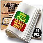 120-Piece 16"x24" Baker's Signature Parchment Precut Non-Stick Paper Sheets $9 w/ Subscribe &amp; Save