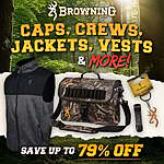 Browning Gear: crews, jackets, vest &amp; more up to 79% off + Free Shipping $25+