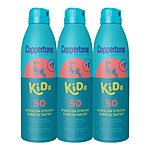 Prime: 3-Pack 5.5-Oz Coppertone Kids Sunscreen Spray (SPF 50) $13.47 w/ S&amp;S + Free Shipping
