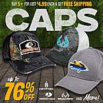 Caps: Realtree, Mossy Oak, Kryptek &amp; More – $4.99 Each When You Buy 5 or More = $24.99 + Free Shipping