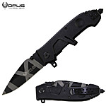Opus Tactical LE Folding Knife (Black/Tiger) $12 + Free Shipping
