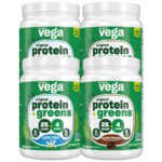 4-Pack 18oz Vega Protein Powder w/ Supergreens (2 flavors) $40 + Free Shipping