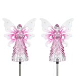 2-Pack: Exhart Solar Metal and Acrylic Angel with 12 LED Wings Garden Stake (6.5&quot; L × 3.0&quot; W × 39.5&quot; H) $14.99 + Free Shipping