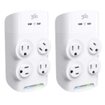 2-Pack: 360 Electrical Revolve 60W 4-Outlet Rotating Surge Tap w/ 2 USB-C Ports $29.99 + FS