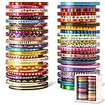 50 Rolls Skinny Washi Tape Set 3mm Wide, Gold Foil Print Masking Thin Basic Patterns Decorative  $8.54 + Free Shipping w/ Prime or on $35+