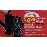 Menards Black Friday: Thinsulate Insulated and Ansell Camouflage Gloves for $4.99