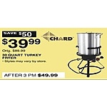 Dunhams Sports Black Friday: Chard 30-qt. Turkey Fryer for $39.99