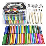 Polymer Clay Starter Kit, 42 Colors of Oven-Bake Clay Blocks, 5 Tools + 30 Jewelry Acces. $21.75 or $20.60 w/SS @Amazon