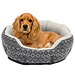 Holiday Time Pet Beds: 19" Small Cuddler Pet Bed (Red or Gray) $6 + Free Store Pickup