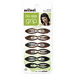 6-Pack Scunci No-Slip Grip Fine Hair Double Oval Snap Clips $3