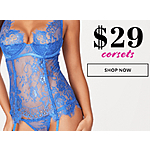Frederick's of Hollywood - $29 Corsets, $19 Bras, $3 Panties + 40% Off Sitewide + 60% Off Clearance - Free Ship at $30