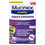 20ct. Caplets - Mucinex Junior Nasal Decongestant, Cough Suppressant &amp; Expectorant $9.99 &amp; More - Amazon