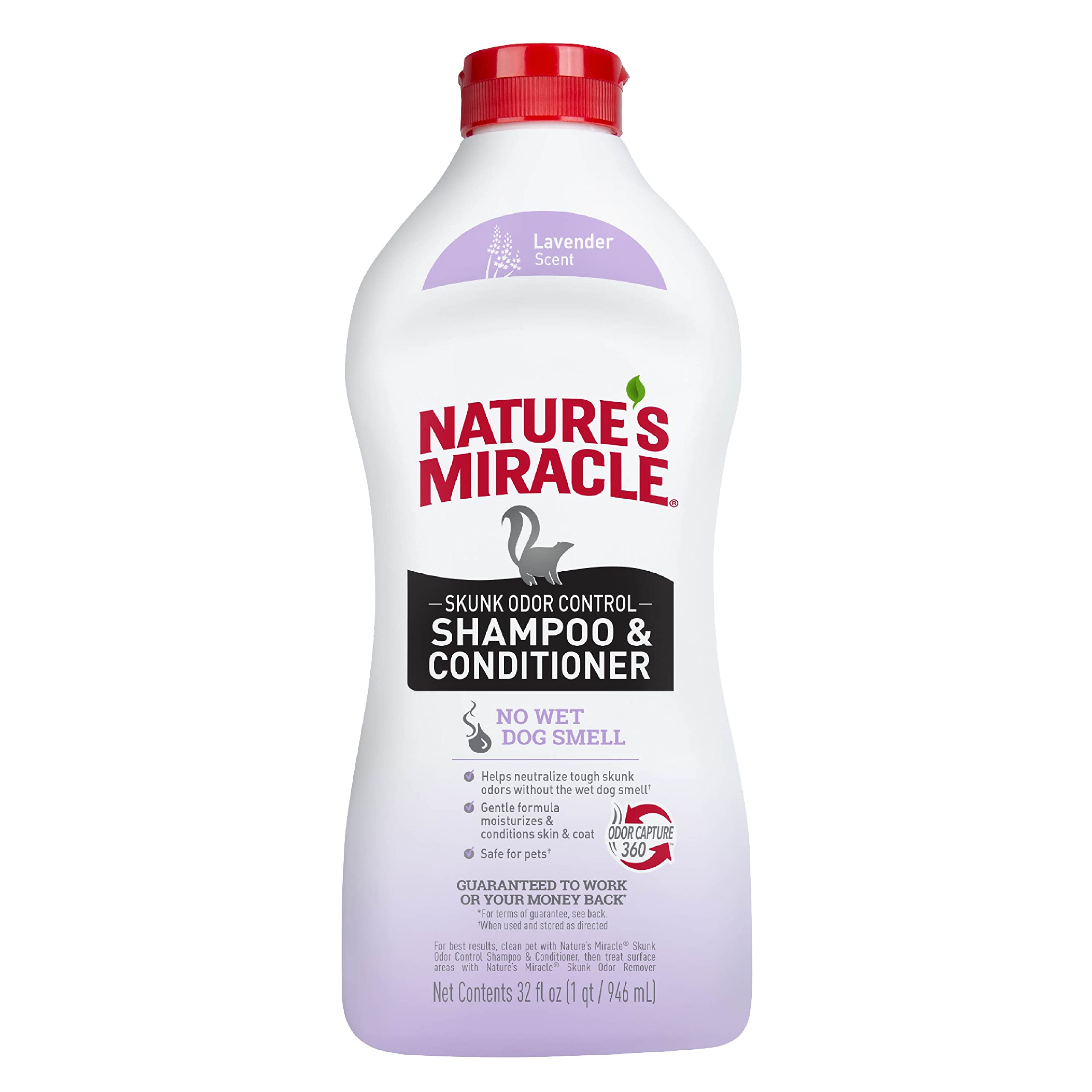 32oz. Nature's Miracle Skunk Odor Control Shampoo & Conditioner Lavender Scent For Pets $2.92 + Free Shipping w/ Prime or on $35+