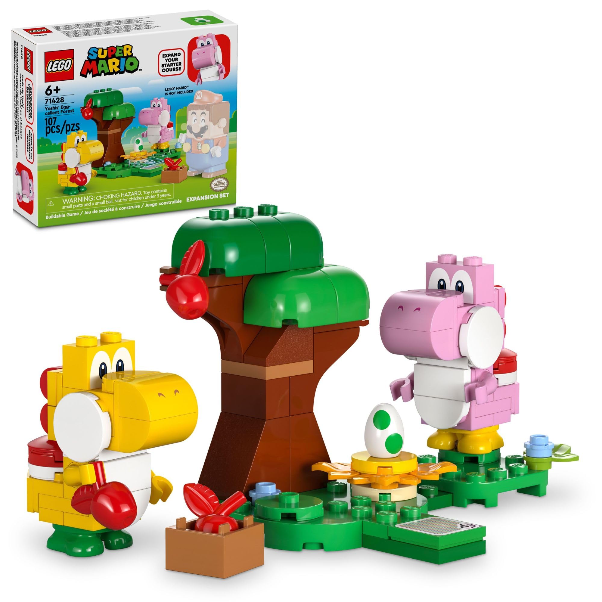 107 Pce. LEGO Super Mario Yoshis’ Egg-cellent Forest Expansion Set (71428) $7.99 + Free Shipping w/ Prime or on $35+