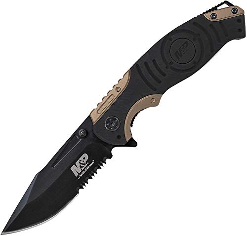 Smith & Wesson M&P SWMP13BS 8.2in High Carbon S.S. Folding Knife with 3.5in Serrated Clip Point Blade $16.79 + Free Shipping w/ Prime or on $35+