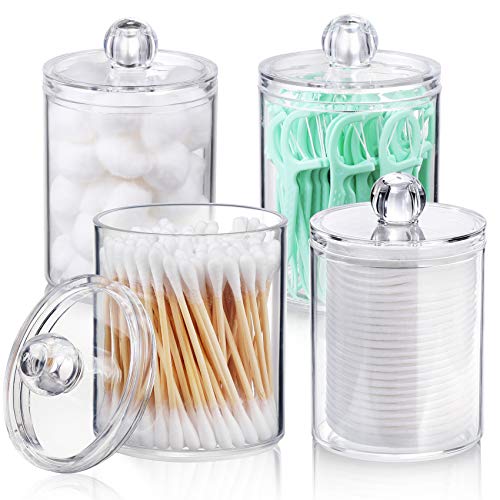4-Pack 10-Oz Aozita Clear Plastic Organization Canister $7.97 + Free Ship w/Prime or on orders $35+