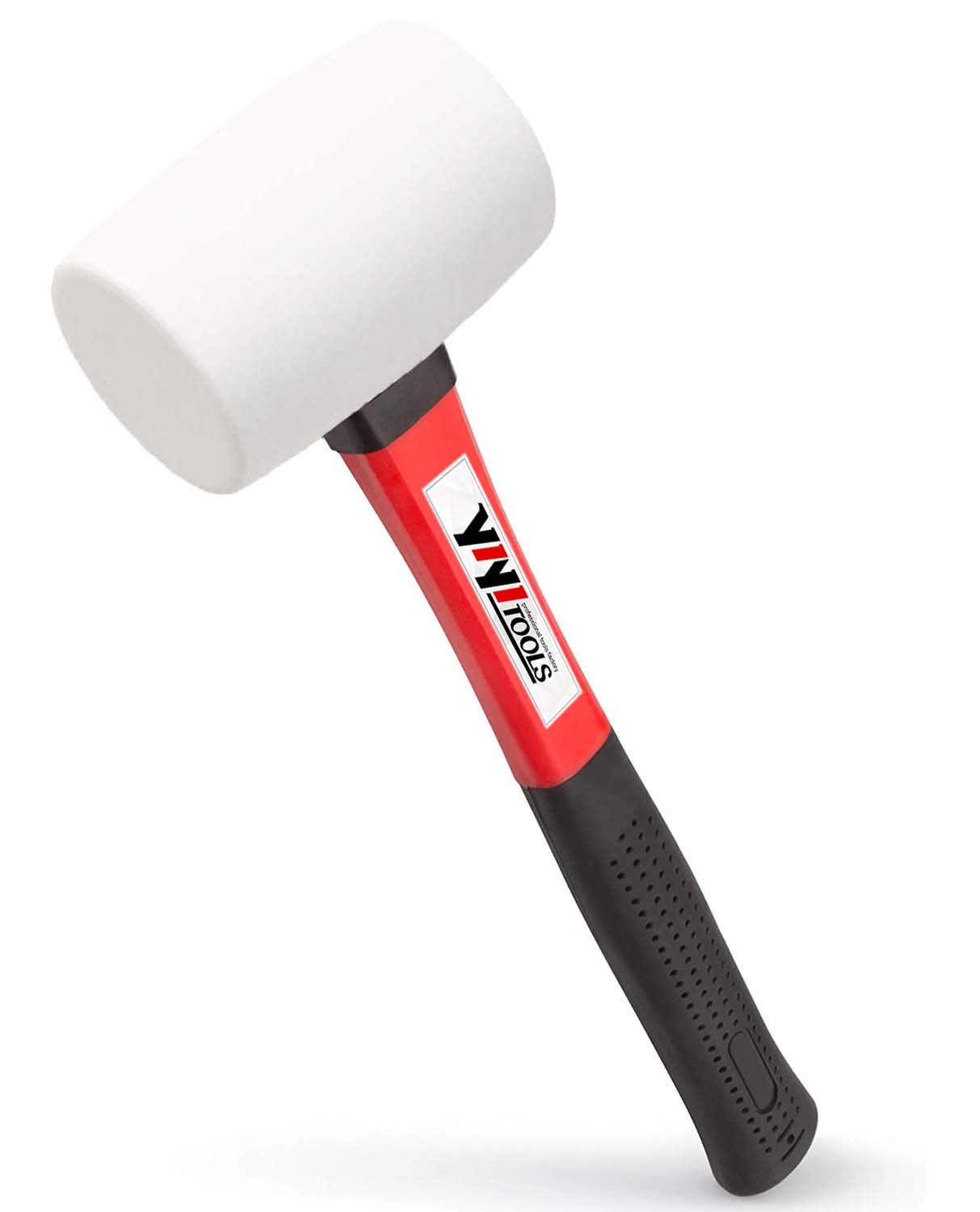 16 oz. YIYITOOLS Rubber Hammer, 16oz rubber mallet With fiberglass Handle (white) $5.80 + Free Shipping w/ Prime or on $35+