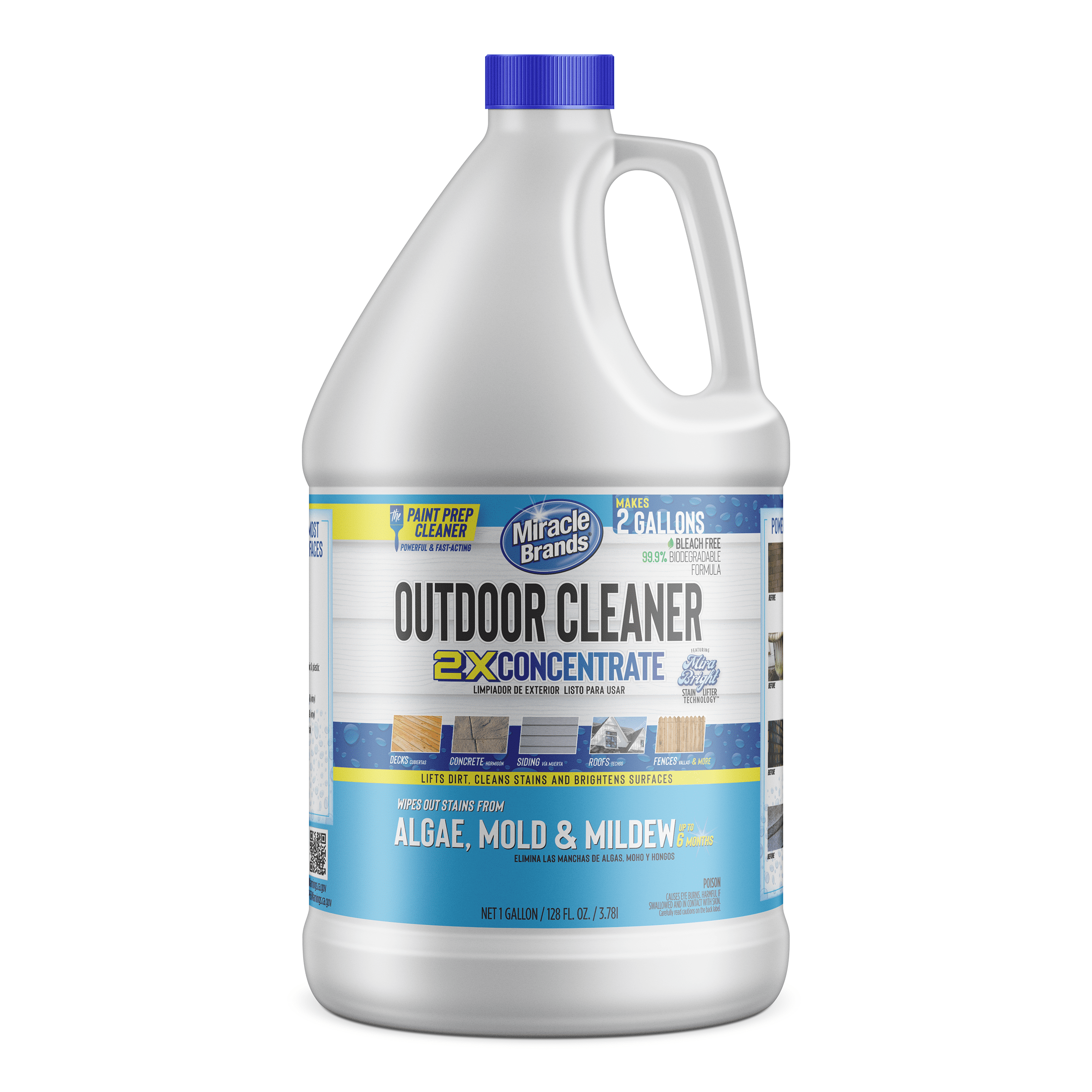1 Gallon - Miracle Brands Outdoor Cleaner 2x Concentrate for Algae, Mold, and Mildew $3.63 + Free S&H w/ Walmart+ or $35+